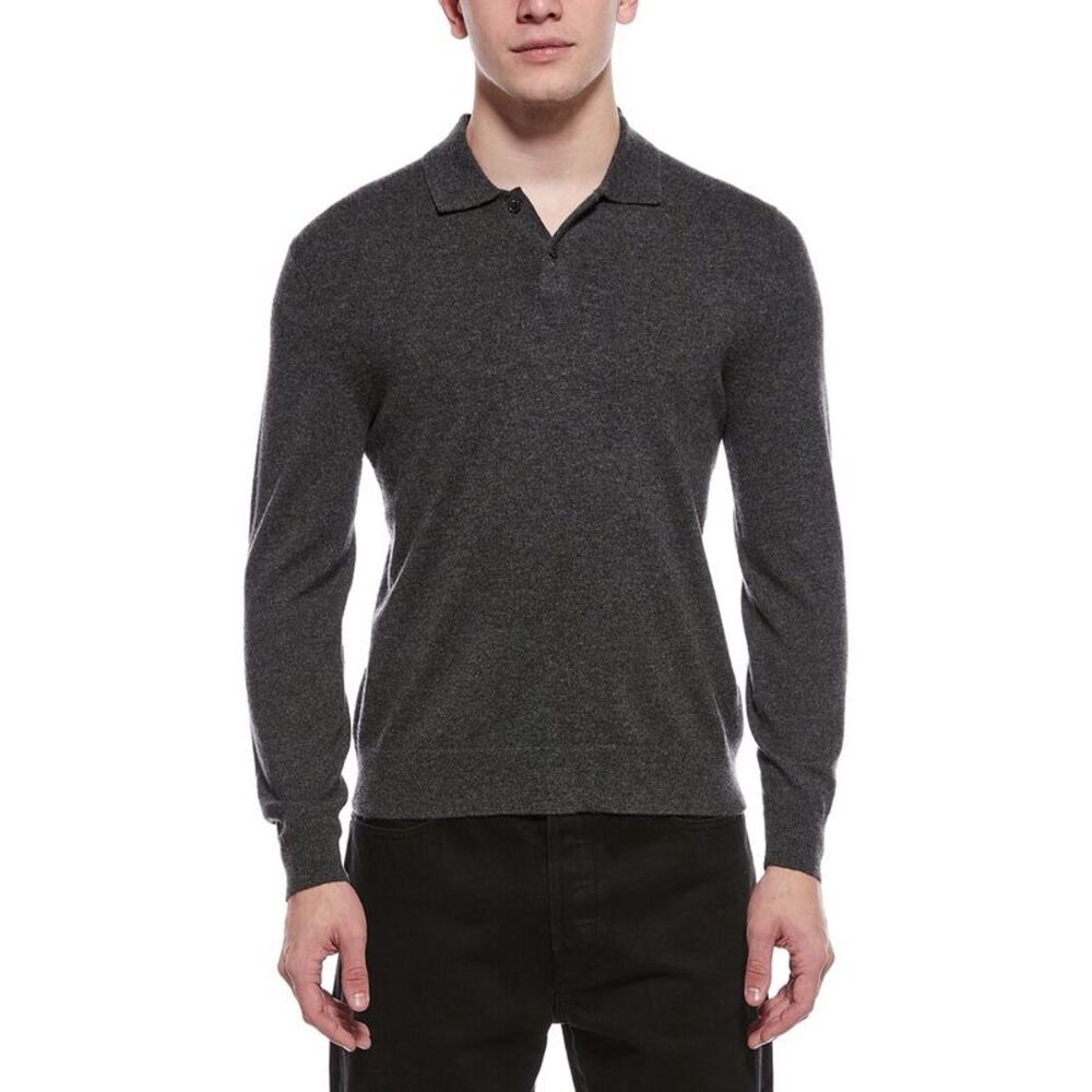 Theory Mens  Goris Cashmere Polo Shirt, Gray